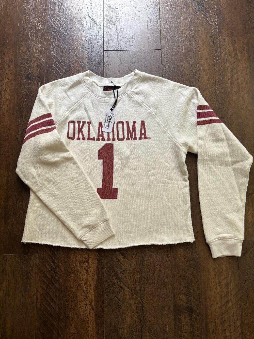 NWT OU Oklahoma Sooners cropped sweatshirt